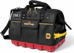 MagnoGrip RED Base 16" Heavy-Duty Tool Bag – 22 Pockets, 8 Loops, 1680D Ballistic Polyester, Waterproof Bottom, USB Port, Padded Strap. Tool storage for Electricians, Plumbers, Contractors & DIYers.