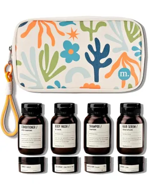 MAISONOVO Travel Bottles for Toiletries, TSA Approved, Leak Proof Refillable, Travel Size Containers and Bottles with Water Proof Toiletry Bag - Orange Pouch
