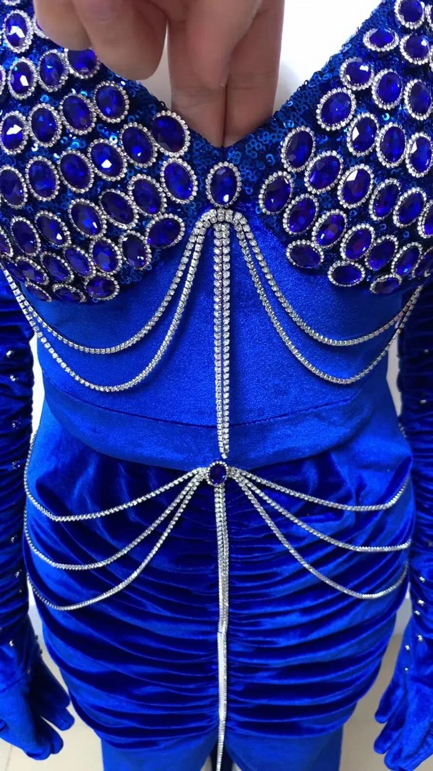 Majesty Velvet Beaded Gown