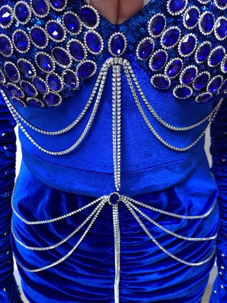 Majesty Velvet Beaded Gown