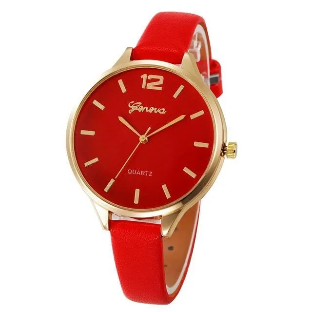 Malloom Casual Leather Quartz Watch