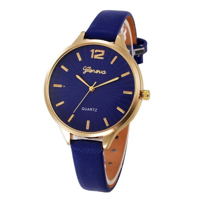 Malloom Casual Leather Quartz Watch