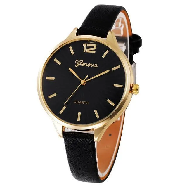 Malloom Casual Leather Quartz Watch