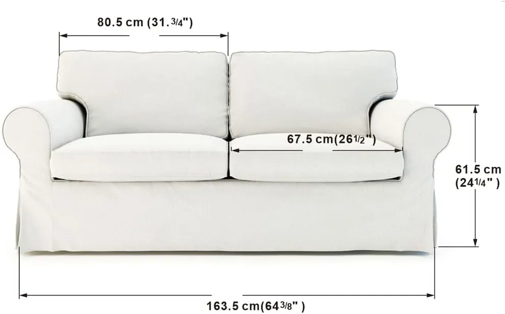 MASTERS OF COVERS Elegant Velvet Ektorp Loveseat Sofa Cover for IKEA Two Seater Ektorp Slipcover-Mint