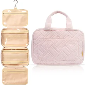 Medium Foldable Hanging Toiletry Bag - Heavenly Pink