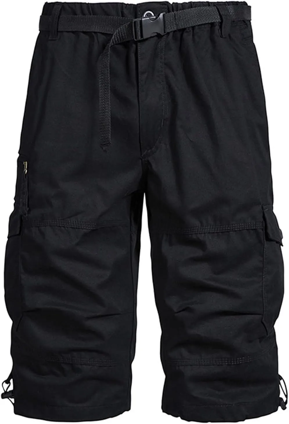 Men's Below Knee Long Shorts, Summer Loose Work Cargo Short Pants Twill Military with Pockets