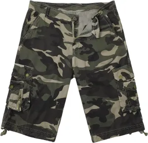 Mens Camouflage Cargo Shorts Big and Tall Classic Fit Multi-Pocket Utility Work Shorts Summer Casual Cotton Shorts