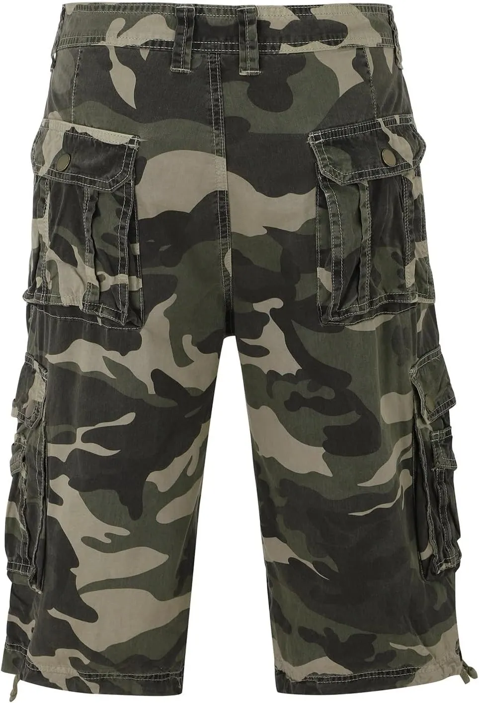 Mens Camouflage Cargo Shorts Big and Tall Classic Fit Multi-Pocket Utility Work Shorts Summer Casual Cotton Shorts