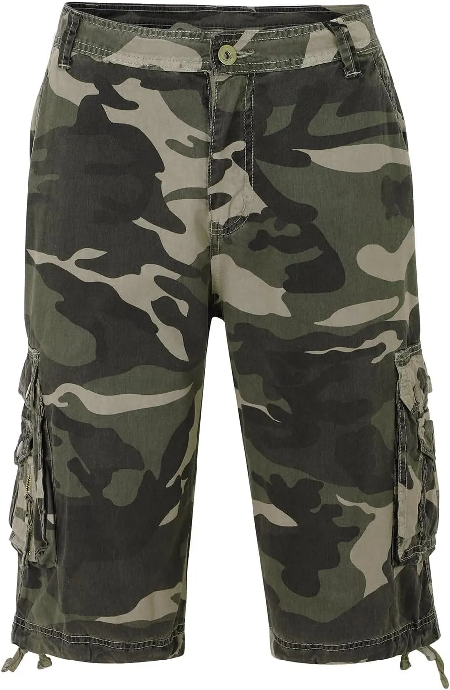 Mens Camouflage Cargo Shorts Big and Tall Classic Fit Multi-Pocket Utility Work Shorts Summer Casual Cotton Shorts