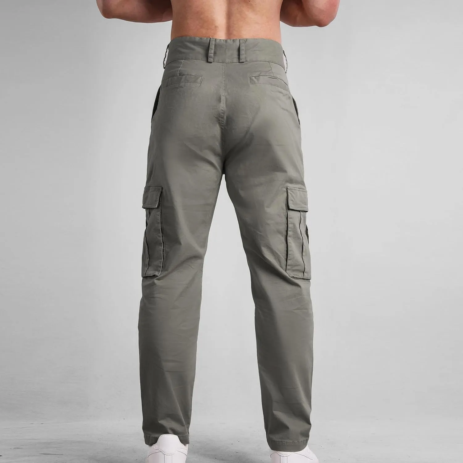 Mens Cargo Casual Pants Outdoor Hiking Pants Light Multi-Pocket Pants Autumn Sports Pants Running Travel Pants