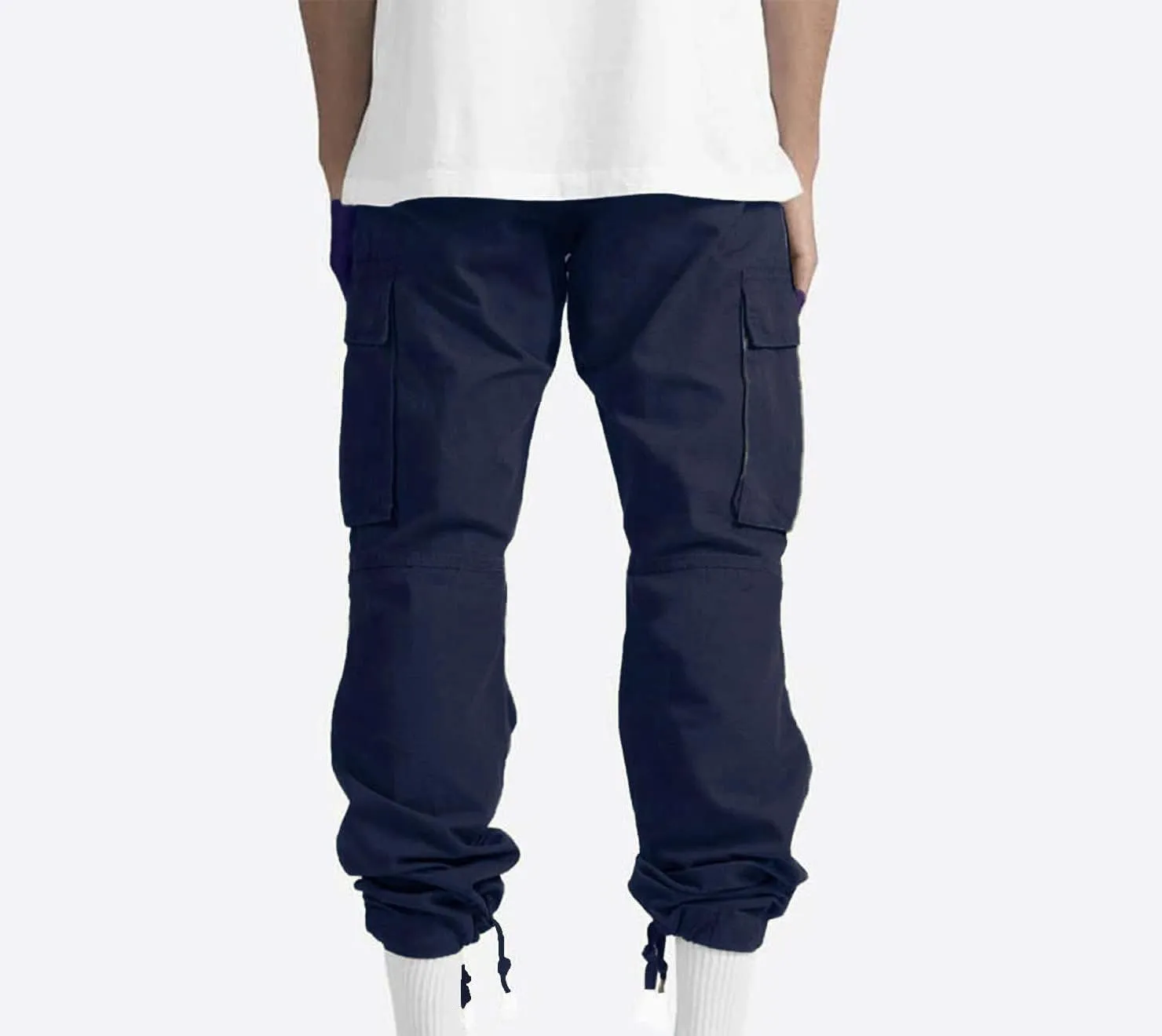 Mens Cargo Pants Casual Baggy Utility Work Hiking Joggers Athletic Big and Tall Sweatpants with Multi Pockets