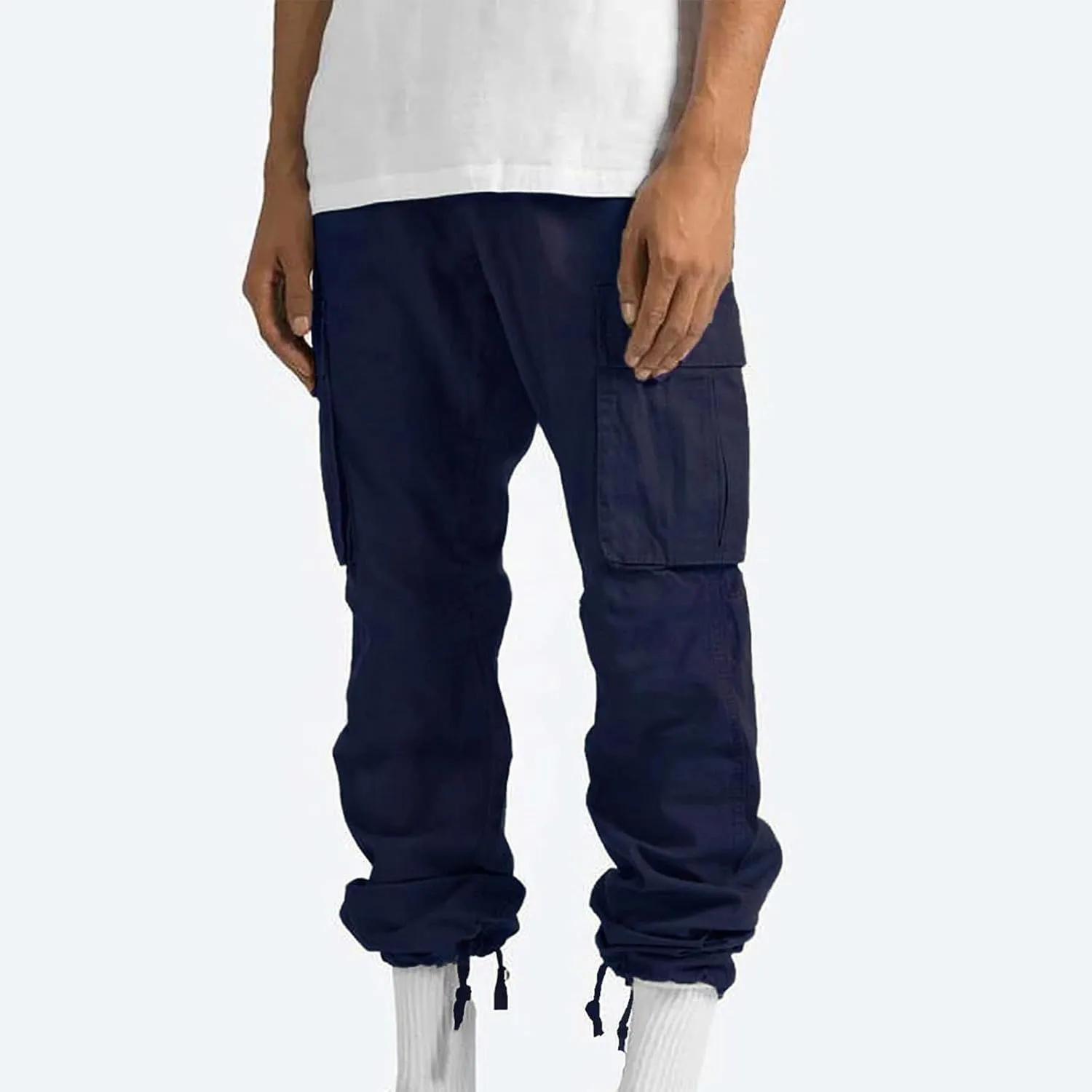 Mens Cargo Pants Casual Baggy Utility Work Hiking Joggers Athletic Big and Tall Sweatpants with Multi Pockets