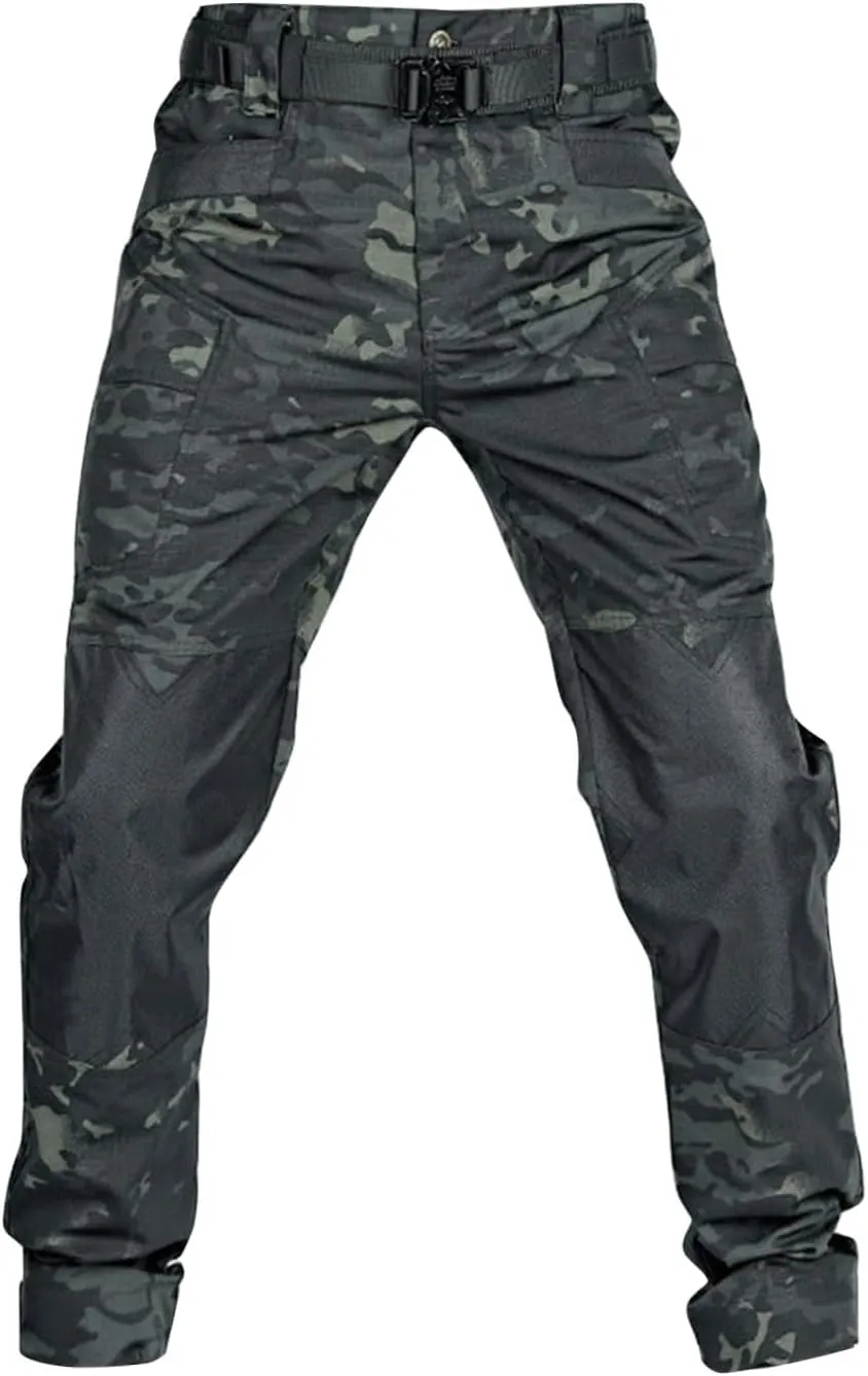 Men's Cargo Pants with Double-Layered Knees Heavy Duty Work Pants Water Resistant Relaxed Fit Hiking Pants