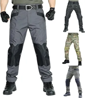 Men's Cargo Pants with Double-Layered Knees Heavy Duty Work Pants Water Resistant Relaxed Fit Hiking Pants