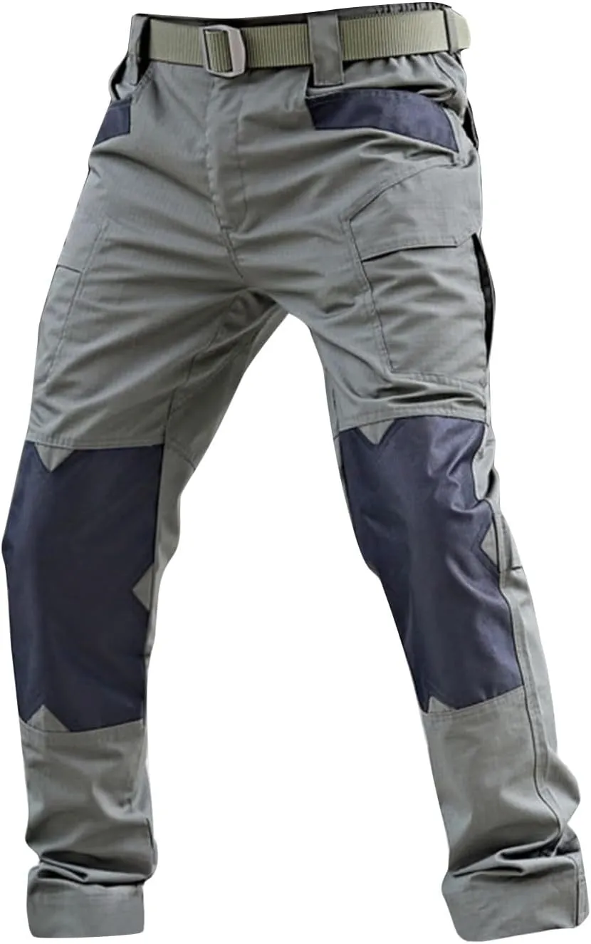Men's Cargo Pants with Double-Layered Knees Heavy Duty Work Pants Water Resistant Relaxed Fit Hiking Pants