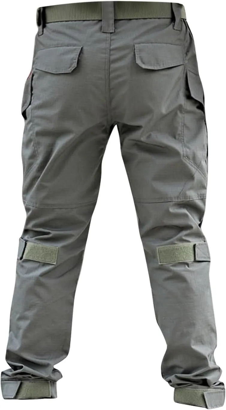 Men's Cargo Pants with Double-Layered Knees Heavy Duty Work Pants Water Resistant Relaxed Fit Hiking Pants