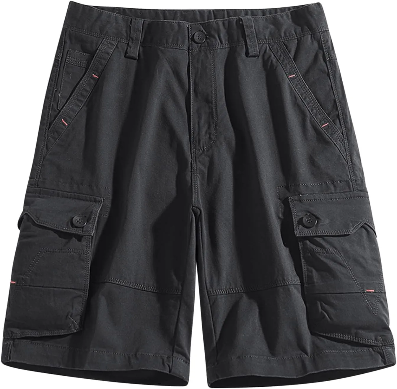 Men’s Cargo Shorts 5 Inch Inseam Perfect Classic Fit Multi Pockets Tooling Shorts Fashion Outdoor Linen Shorts