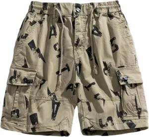 Mens Cargo Shorts Multi Pocket Relaxed Fit Work Shorts Camo Lightweight Hiking Shorts for Camping Hiking