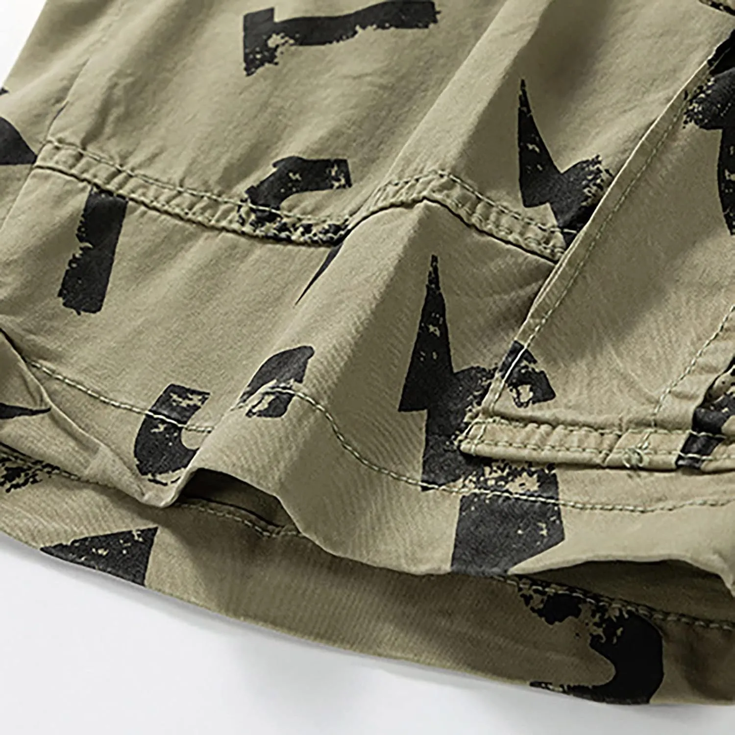 Mens Cargo Shorts Multi Pocket Relaxed Fit Work Shorts Camo Lightweight Hiking Shorts for Camping Hiking