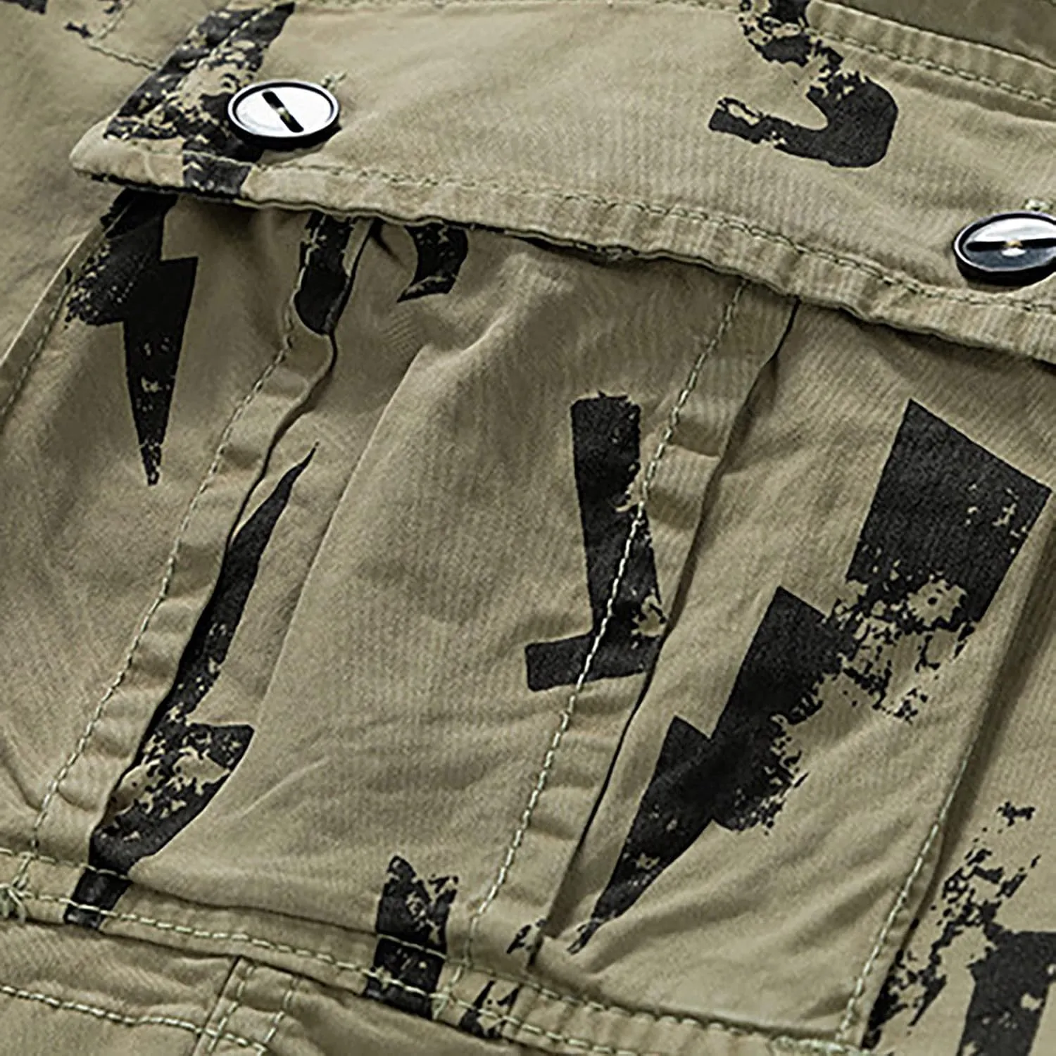 Mens Cargo Shorts Multi Pocket Relaxed Fit Work Shorts Camo Lightweight Hiking Shorts for Camping Hiking