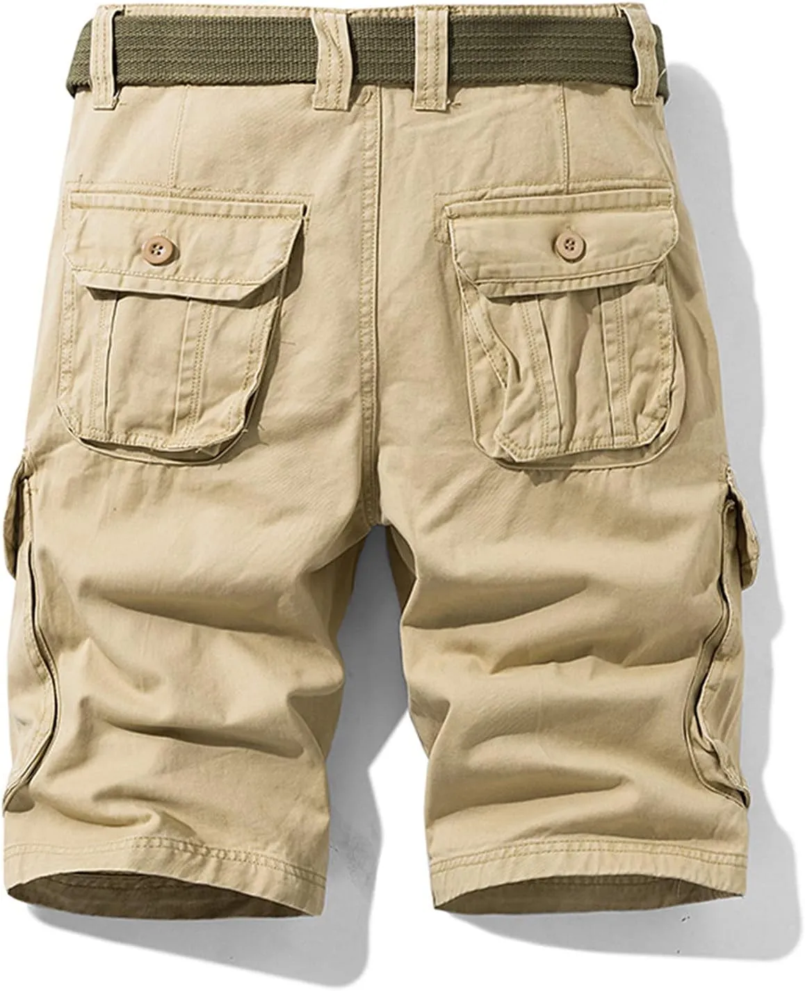 Men's Cargo Shorts Stretch Waist Multi Pocket Summer Tooling Shorts Relaxed Fit Work Utility Shorts Workout Shorts