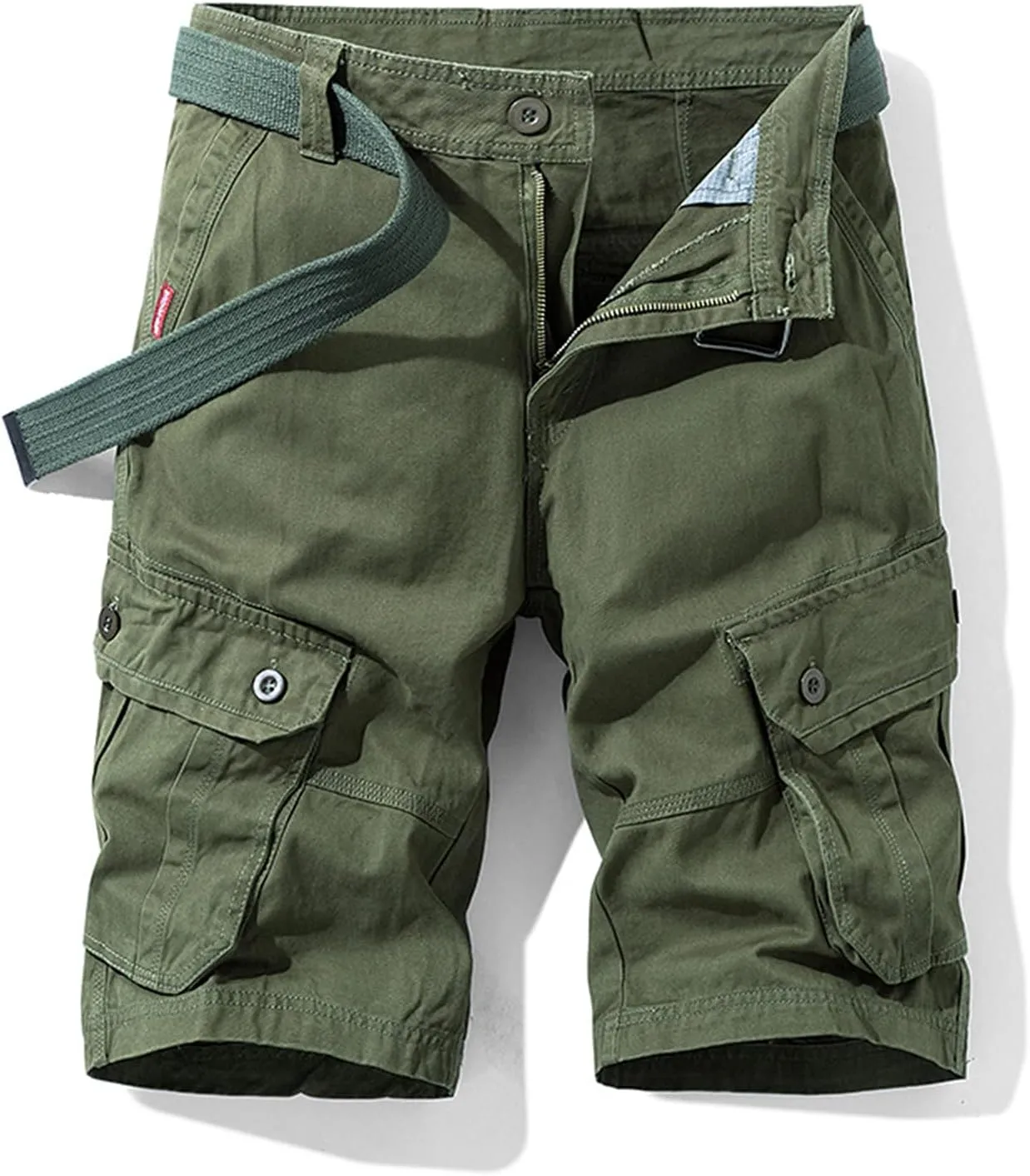 Men's Cargo Shorts Stretch Waist Multi Pocket Summer Tooling Shorts Relaxed Fit Work Utility Shorts Workout Shorts