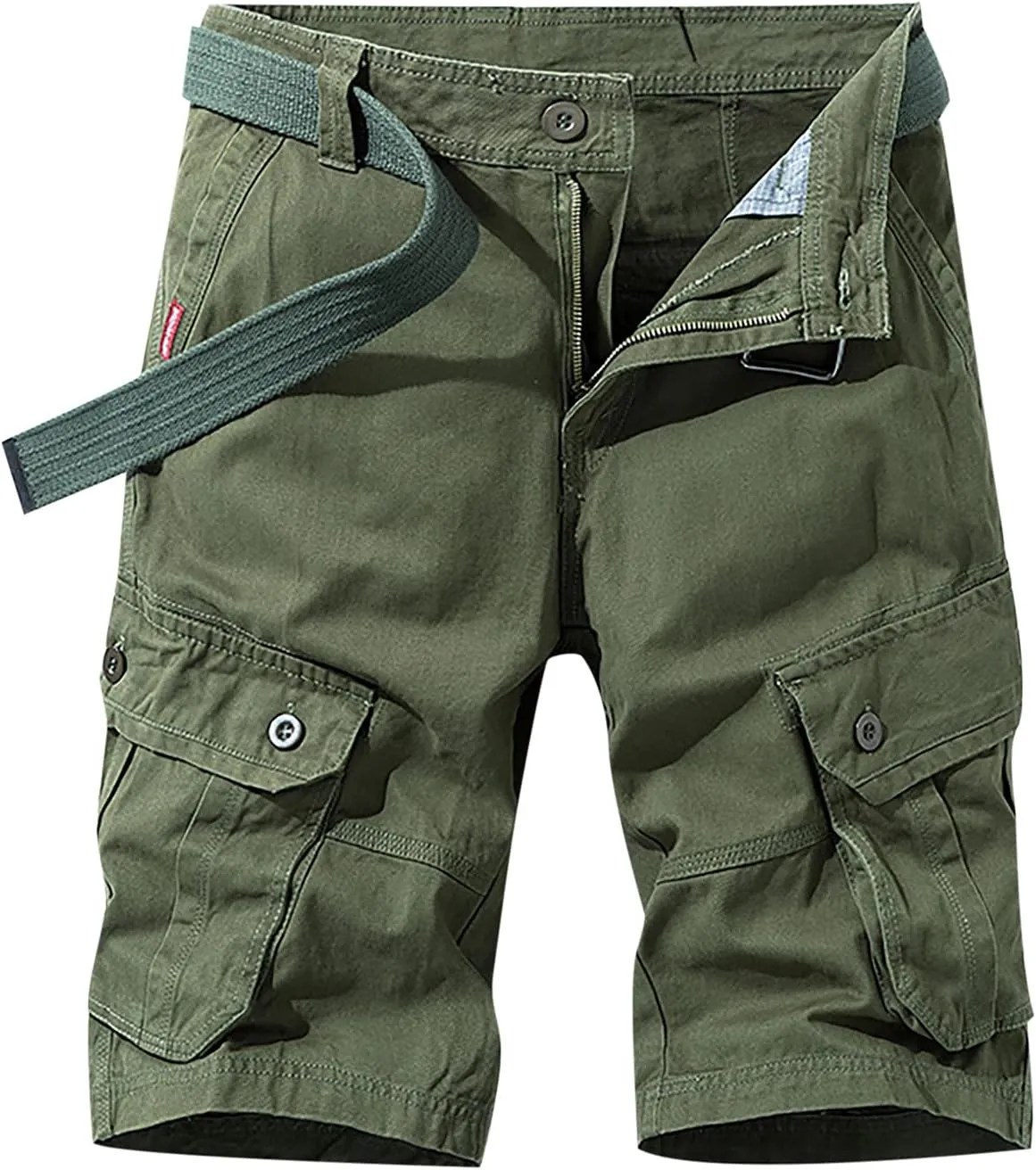 Men's Cargo Shorts Stretch Waist Multi Pocket Summer Tooling Shorts Relaxed Fit Work Utility Shorts Workout Shorts