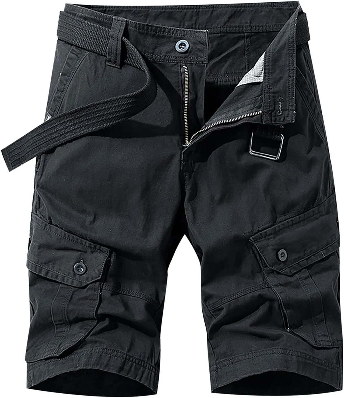Men's Cargo Shorts Stretch Waist Multi Pocket Summer Tooling Shorts Relaxed Fit Work Utility Shorts Workout Shorts