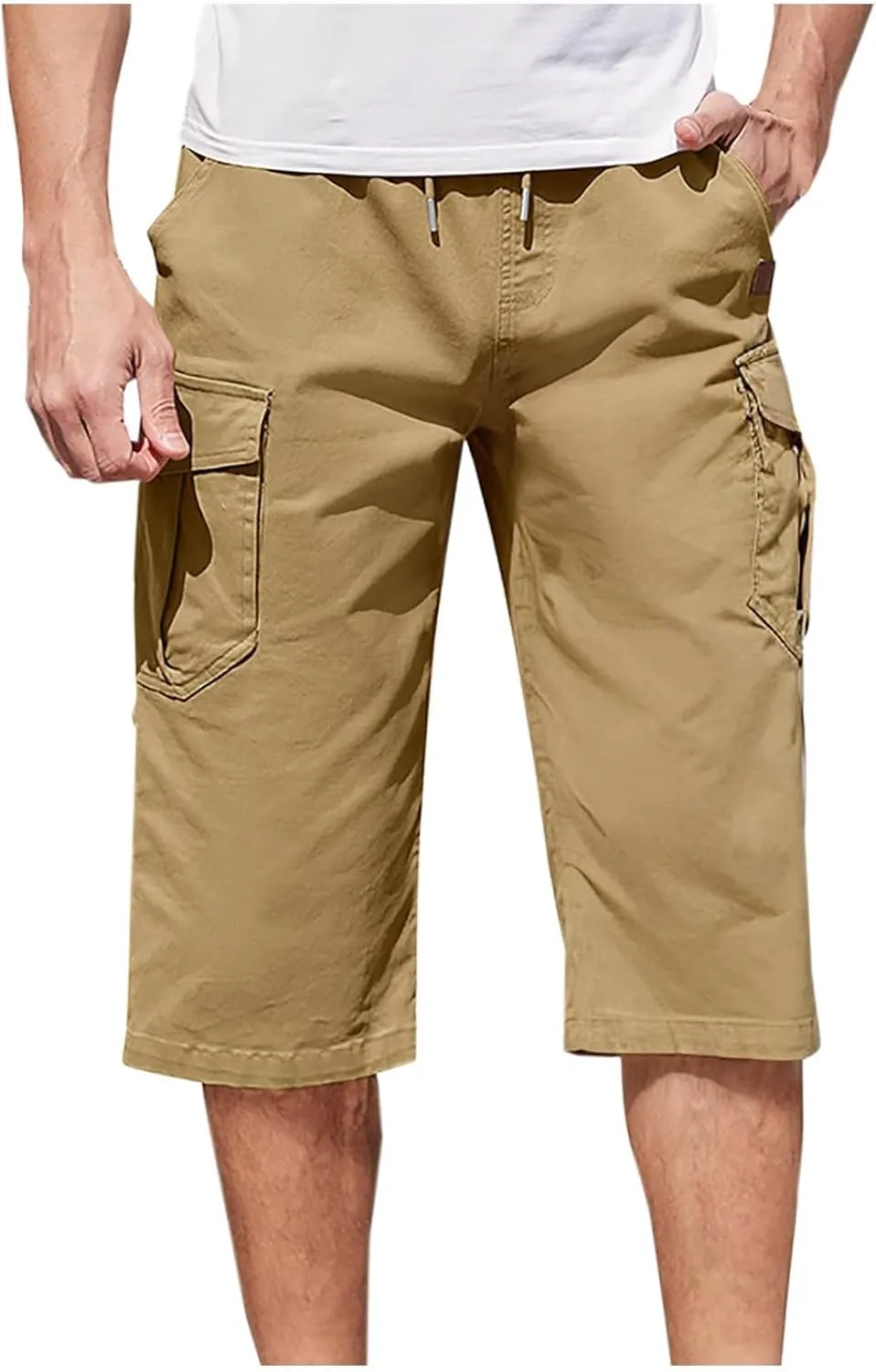 Men's Cargo Work Shorts - Rugged Multi-Pocket Bermuda Shorts Gym Activewear Utility Design for Outdoor & Casual Wear