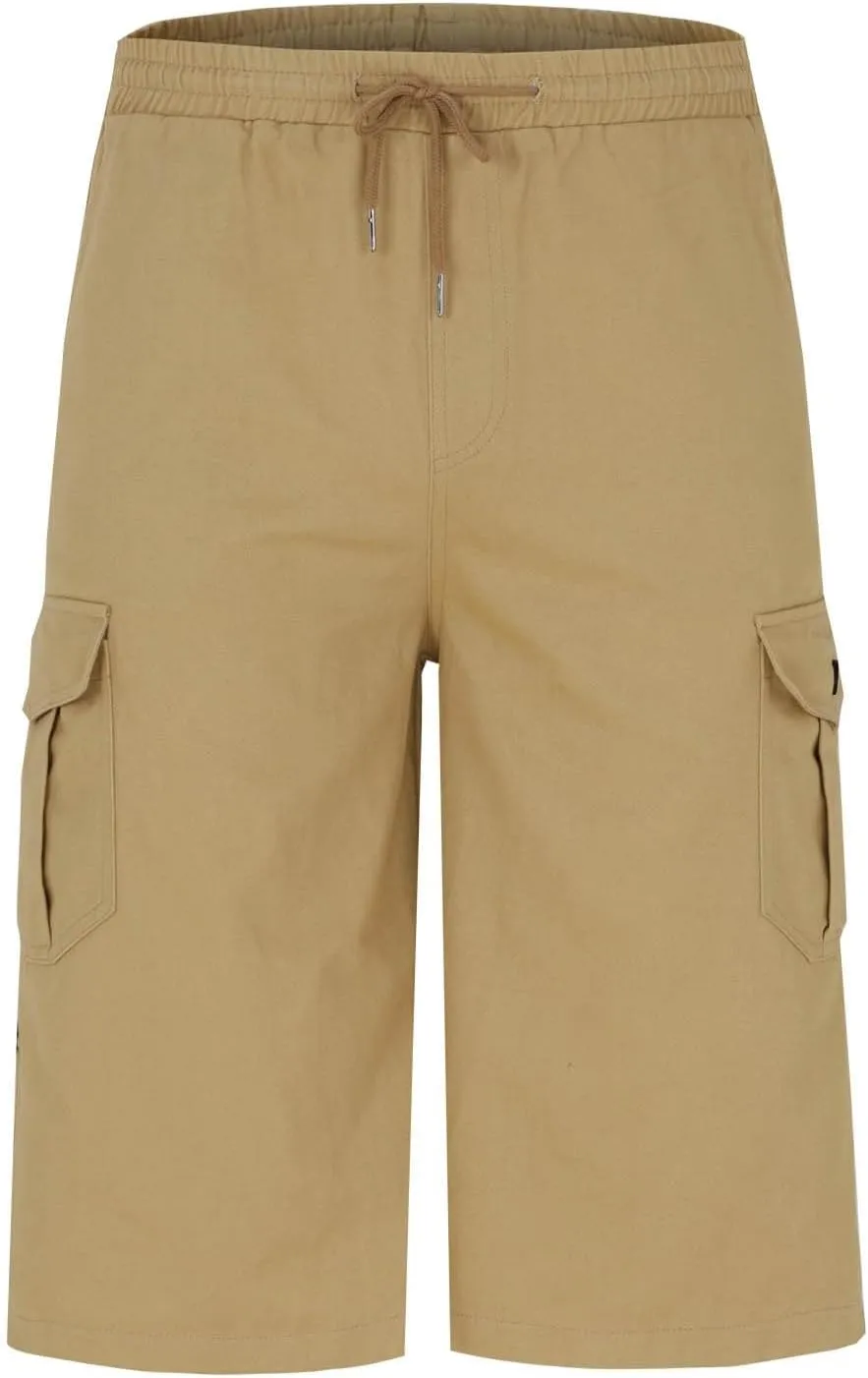 Men's Cargo Work Shorts - Rugged Multi-Pocket Bermuda Shorts Gym Activewear Utility Design for Outdoor & Casual Wear