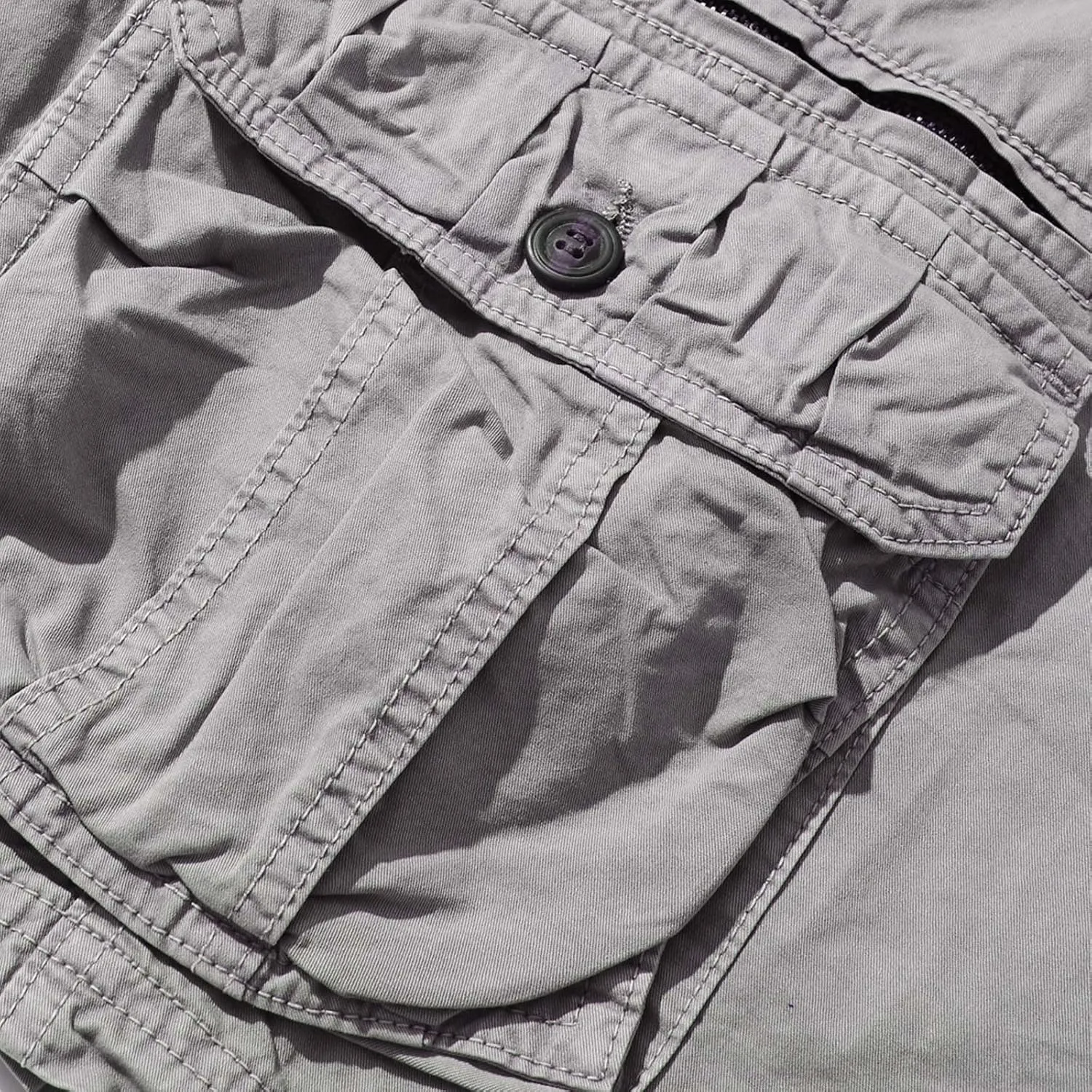 Mens Casual Shorts 7 Inch Inseam Stretch Multi Pocket Cargo Shorts Regular Fit Hiking Athletic Shorts Trendy Clothes