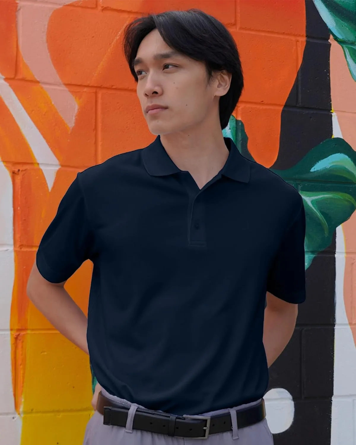 Men's Collegiate Polyester Mesh Team Icon Polo