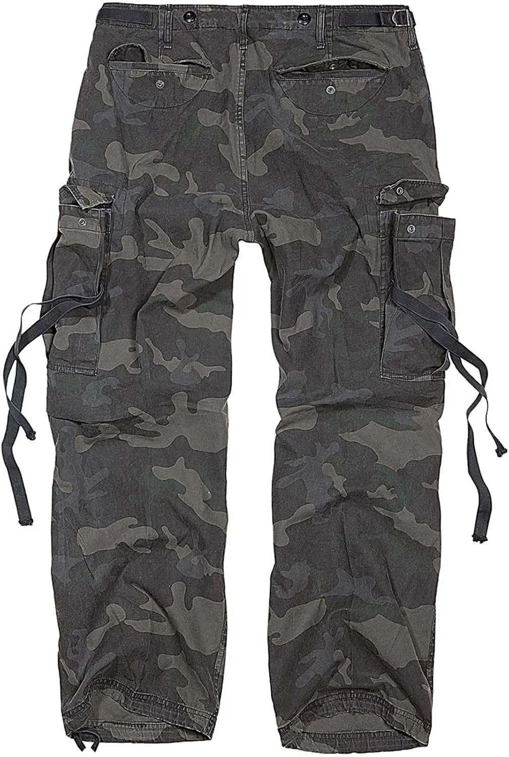 Men's Cotton Loose-fit Vintage Washed Look Multi Pocket Casual Cargo