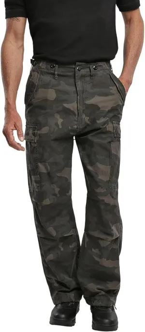 Men's Cotton Loose-fit Vintage Washed Look Multi Pocket Casual Cargo