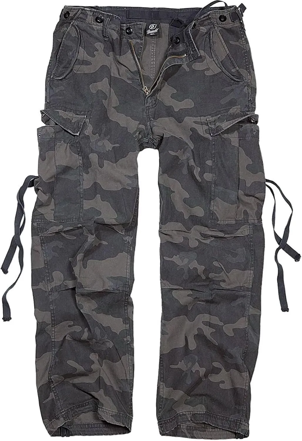 Men's Cotton Loose-fit Vintage Washed Look Multi Pocket Casual Cargo