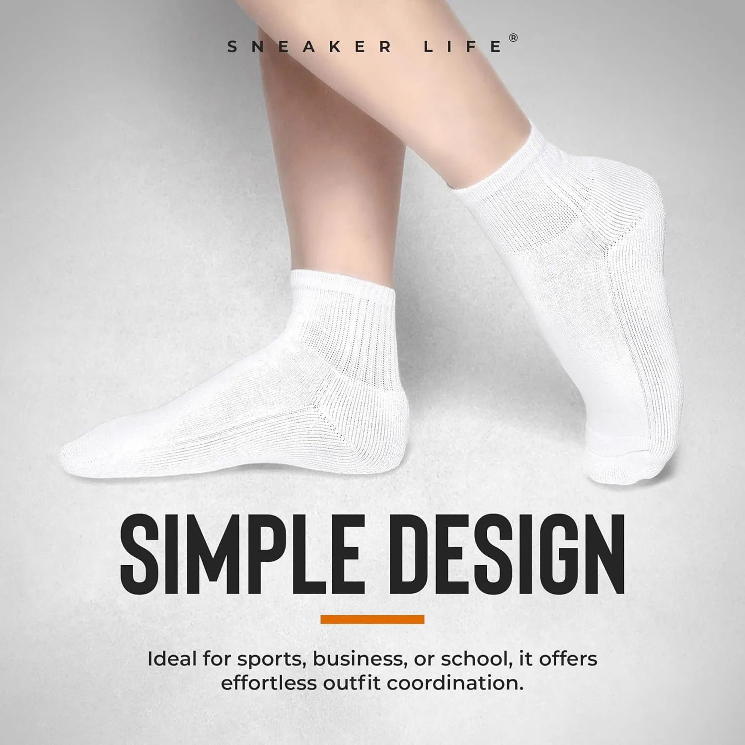 Men's Dri Fit Crew Socks with Cushioned Bottom Quarter Length & Half Crew Shock-Absorbing for Work & Athletic Use