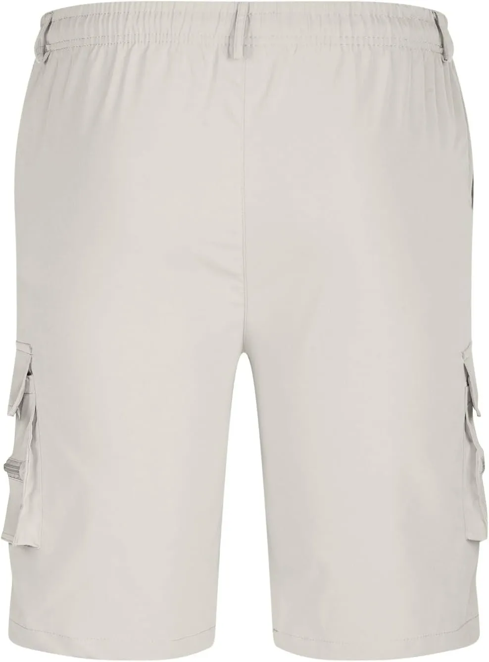 Men's Elastic Waist Shorts Drawstring Casual Outdoor Activities Cargo Shorts Baggy Work Short Pants with Multi Pocket