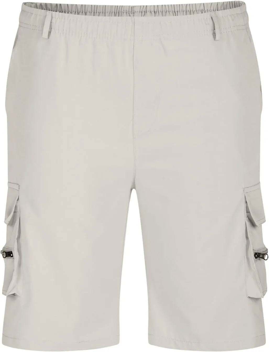 Men's Elastic Waist Shorts Drawstring Casual Outdoor Activities Cargo Shorts Baggy Work Short Pants with Multi Pocket
