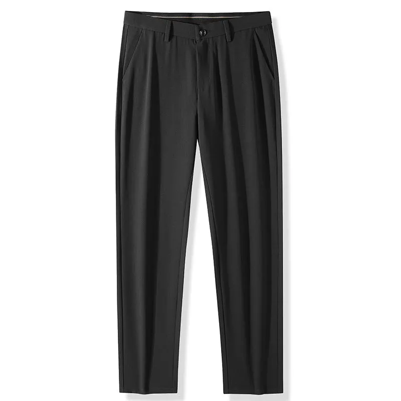 Men's Executive Silk Dress Pants | Professional Business Formal Trousers