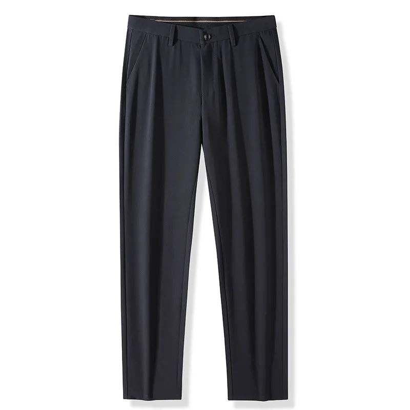 Men's Executive Silk Dress Pants | Professional Business Formal Trousers