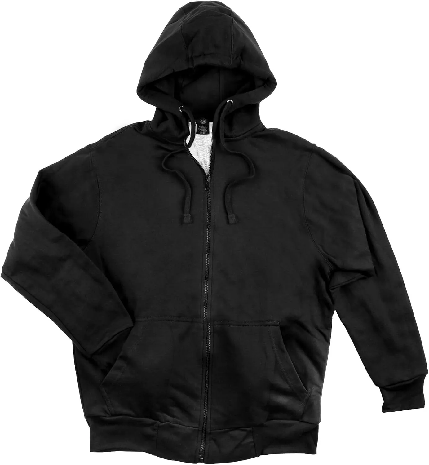 Mens Fleece Hoodie - Thermal lined sweatshirt - Cotton Blend Jacket Zipper Front