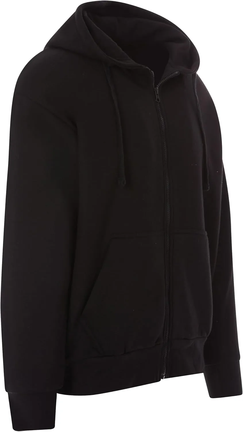 Mens Fleece Hoodie - Thermal lined sweatshirt - Cotton Blend Jacket Zipper Front