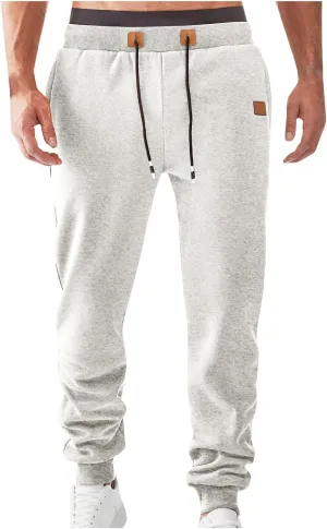 Mens Jogger Pants Athletic Sport Training Drawstring Sweatpants with Pocket Elastic Waist Running Gym Pants