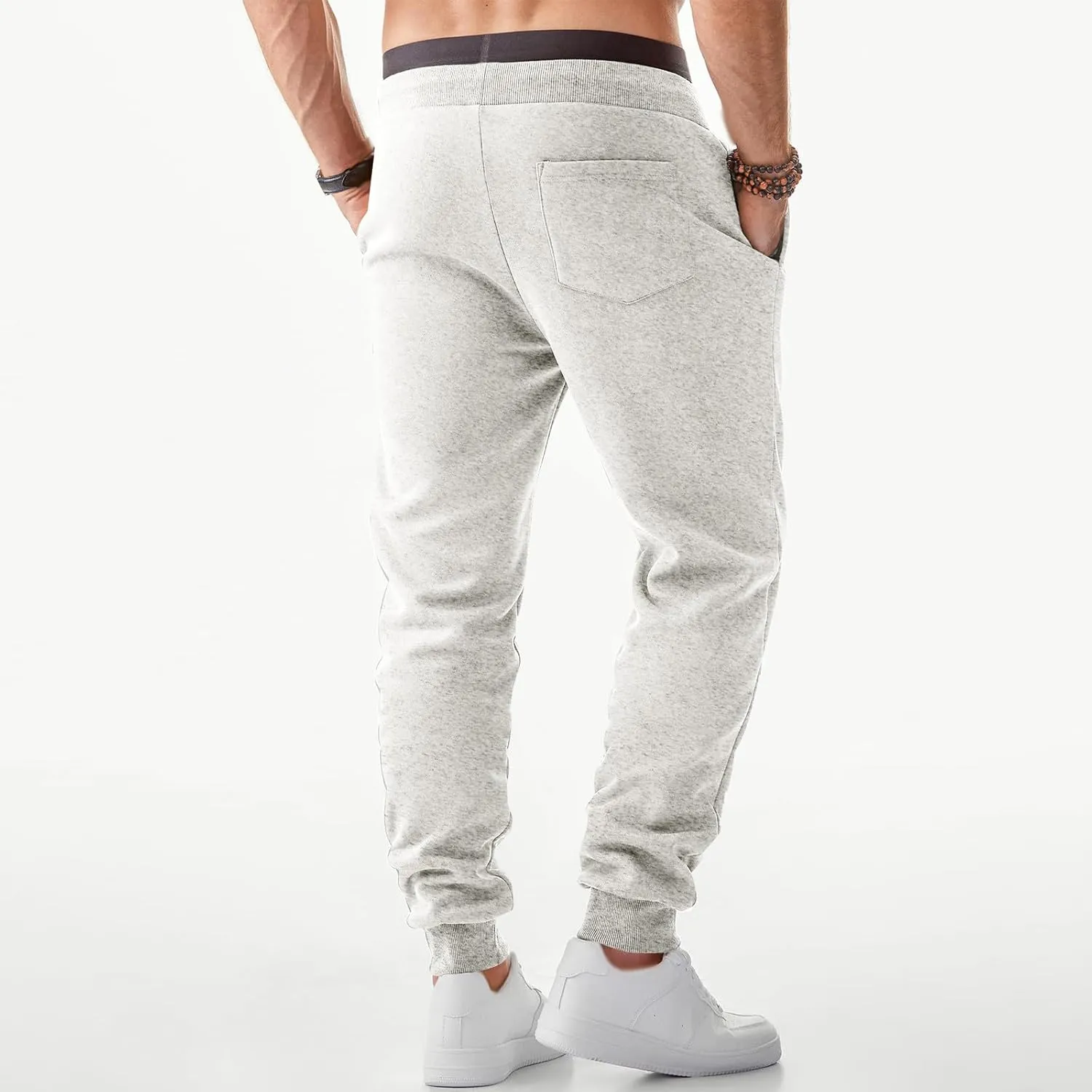 Mens Jogger Pants Athletic Sport Training Drawstring Sweatpants with Pocket Elastic Waist Running Gym Pants