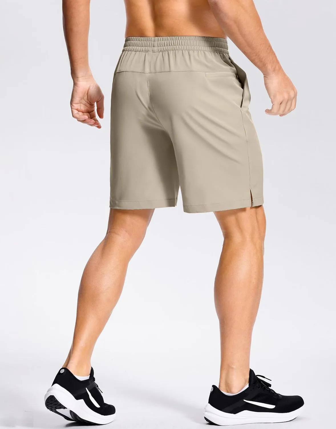 Men's Lightweight Athletic Shorts with Zipper Pockets 7"/5"/9" Gym Workout Running Quick Dry Tennis Shorts for Men