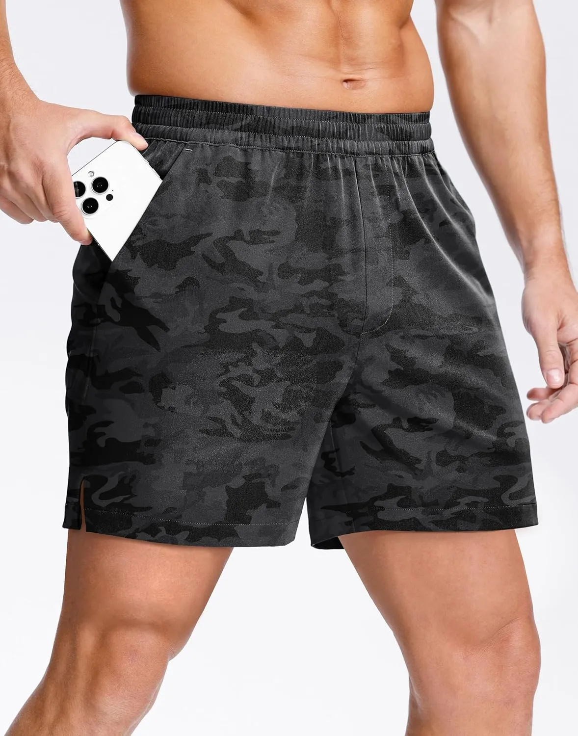 Men's Lightweight Athletic Shorts with Zipper Pockets 7"/5"/9" Gym Workout Running Quick Dry Tennis Shorts for Men