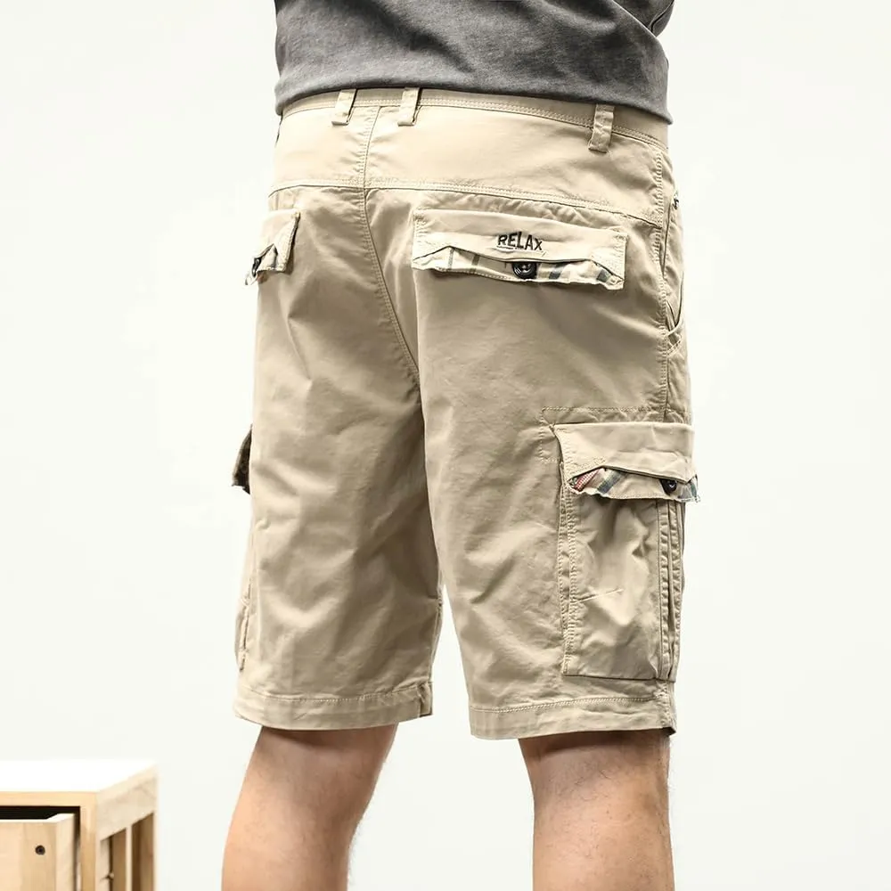 Men's Multi Pockets Military Cargo Shorts Summer Regular Fit Cotton Work Shorts