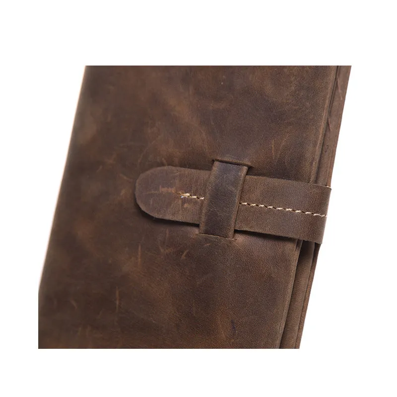 Men's Premium Vintage Long Leather Wallet with Card Slots
