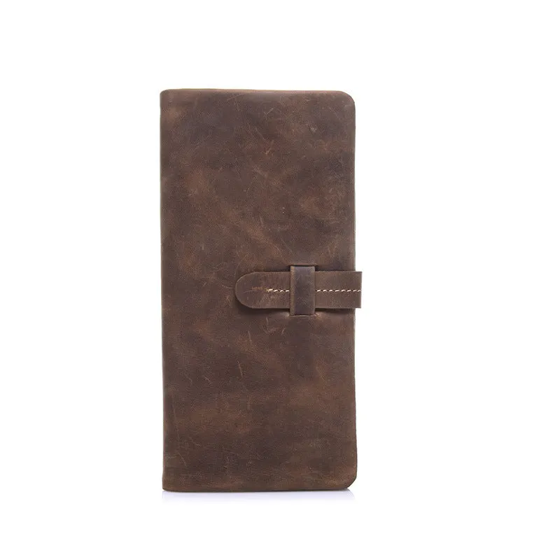Men's Premium Vintage Long Leather Wallet with Card Slots