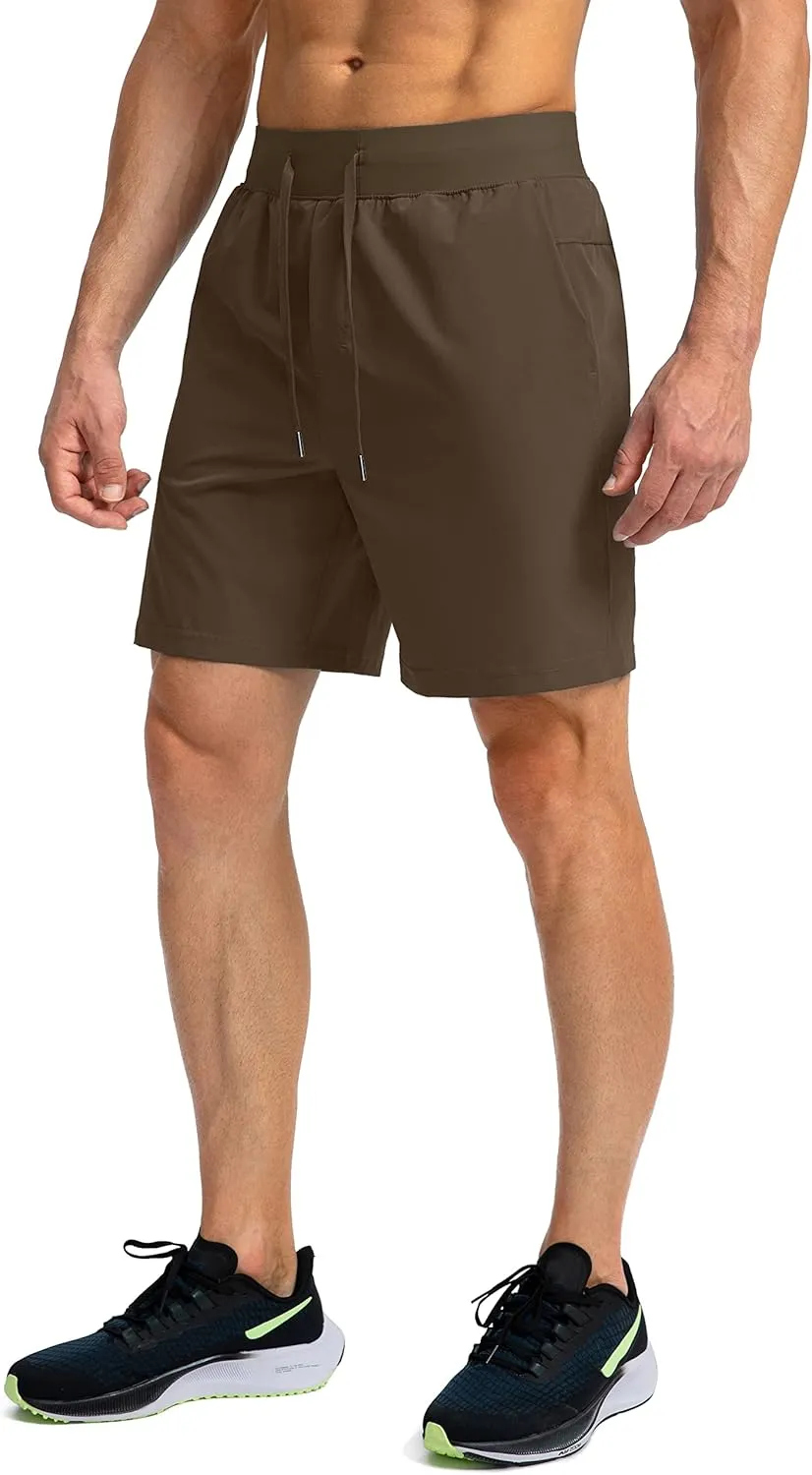 Men's Running Shorts with Zipper Pockets 7"/ 5" / 9" Lightweight Quick Dry Basketball Gym Workout Athletic Shorts for Men